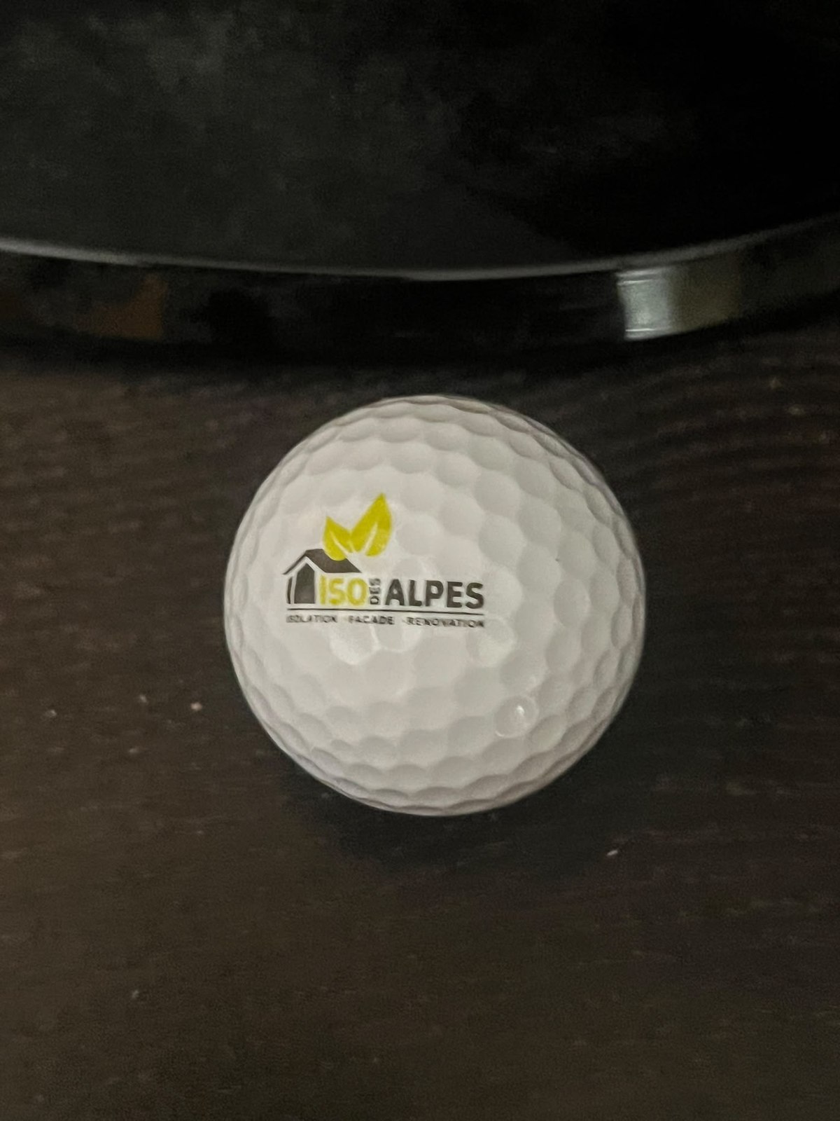 Balle de golf marquée pour une entreprise de rénovation